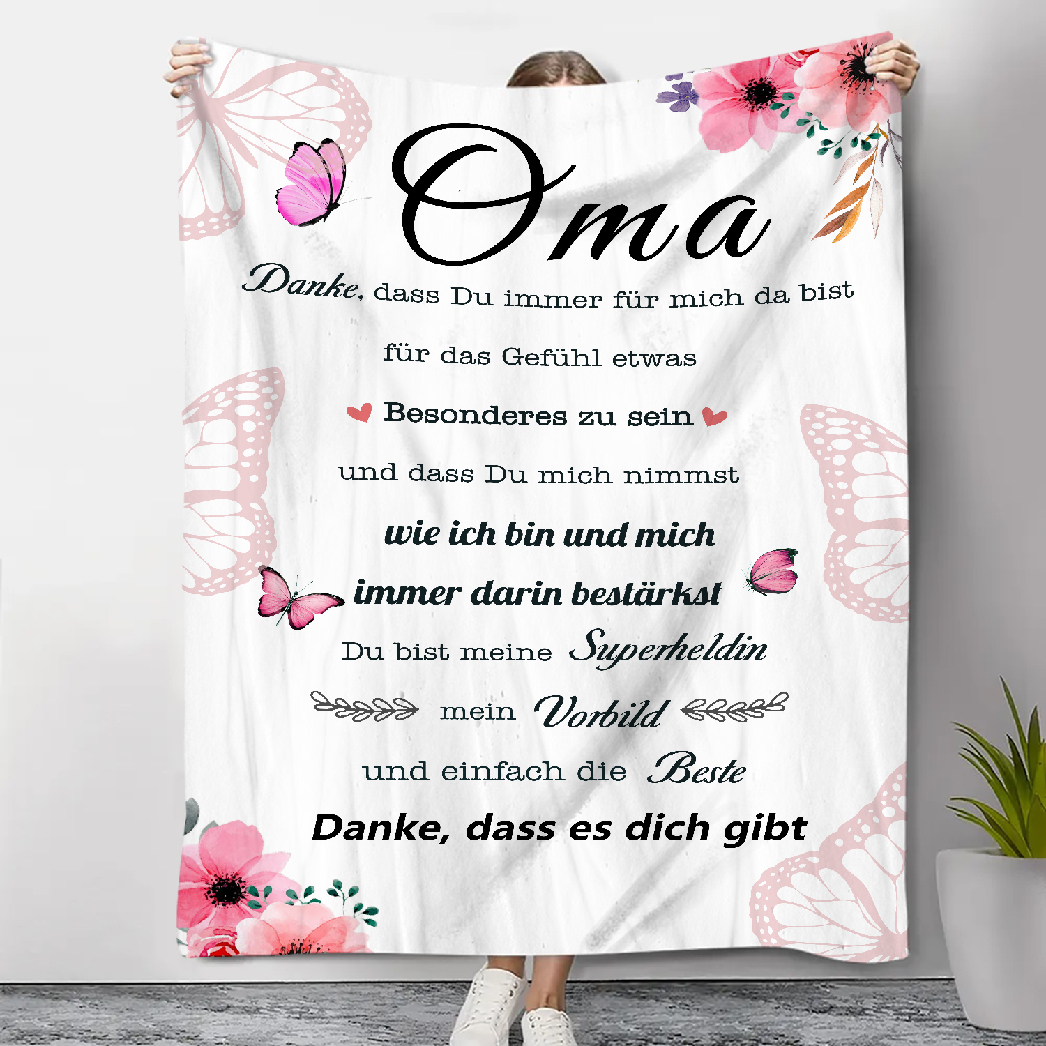 Oma Danke, dass du immer für mich da bist-Decke-Groelterntag Geschenk für Großmutter