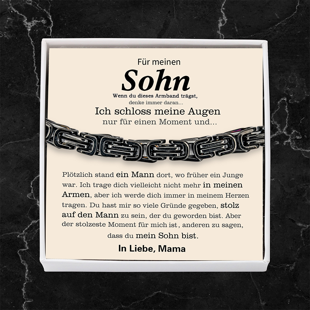 Kettenmachen Herren Armband- An Meinen Sohn-Geschenk mit Nachrichtenkarte 25.98