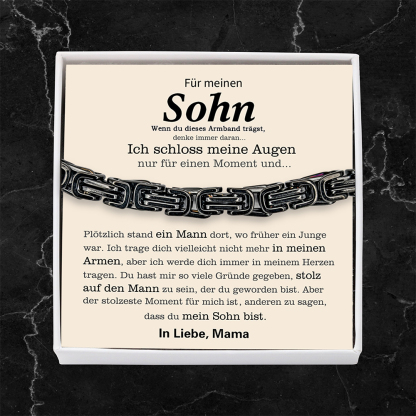 Kettenmachen Herren Armband- An Meinen Sohn-Geschenk mit Nachrichtenkarte 25.98