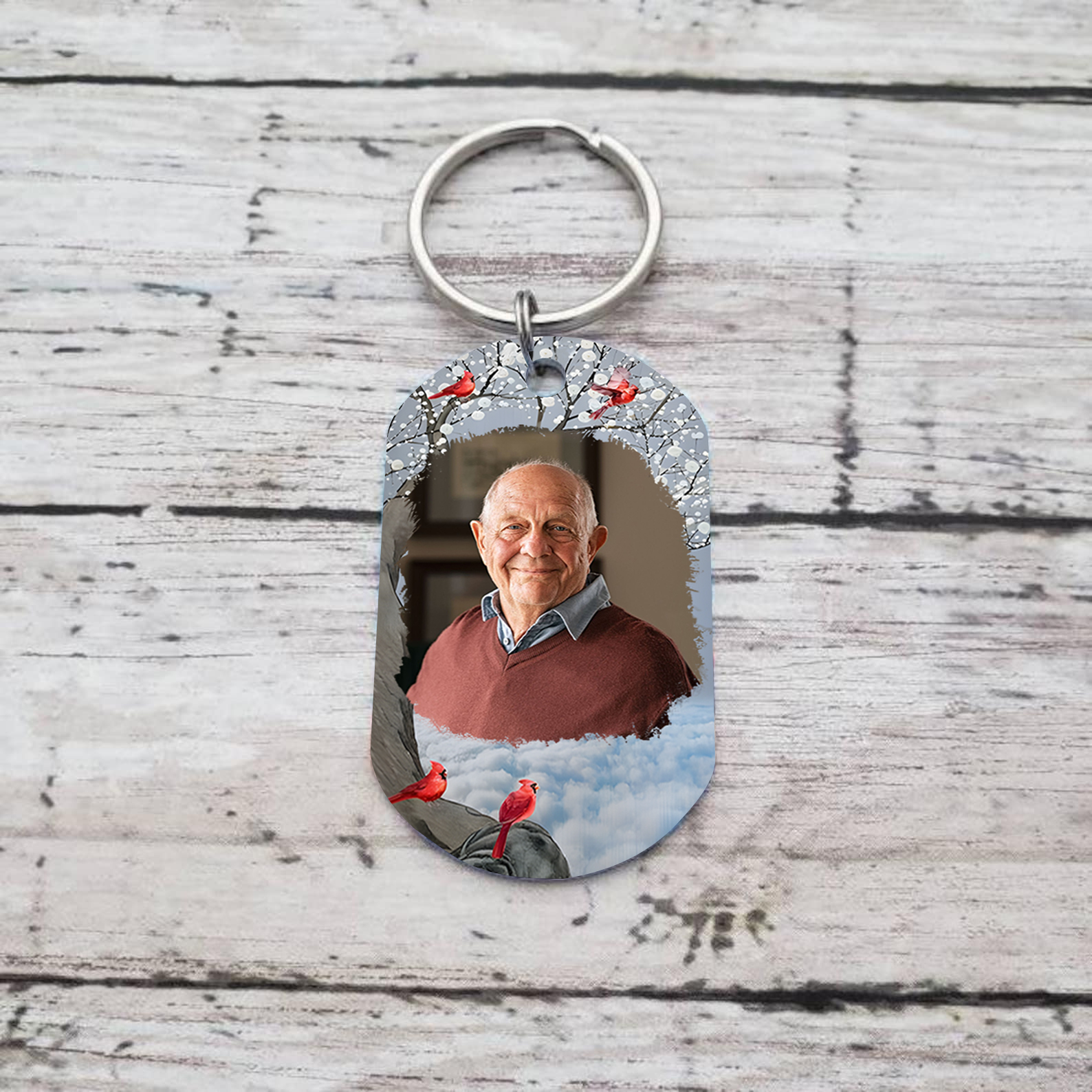 Personalisierbares Foto Trauer Schlüsselanhänger-Ich werde dich in meinem Herzen targen, bis wir uns widersehen-Andenken Schlüsselanhänger