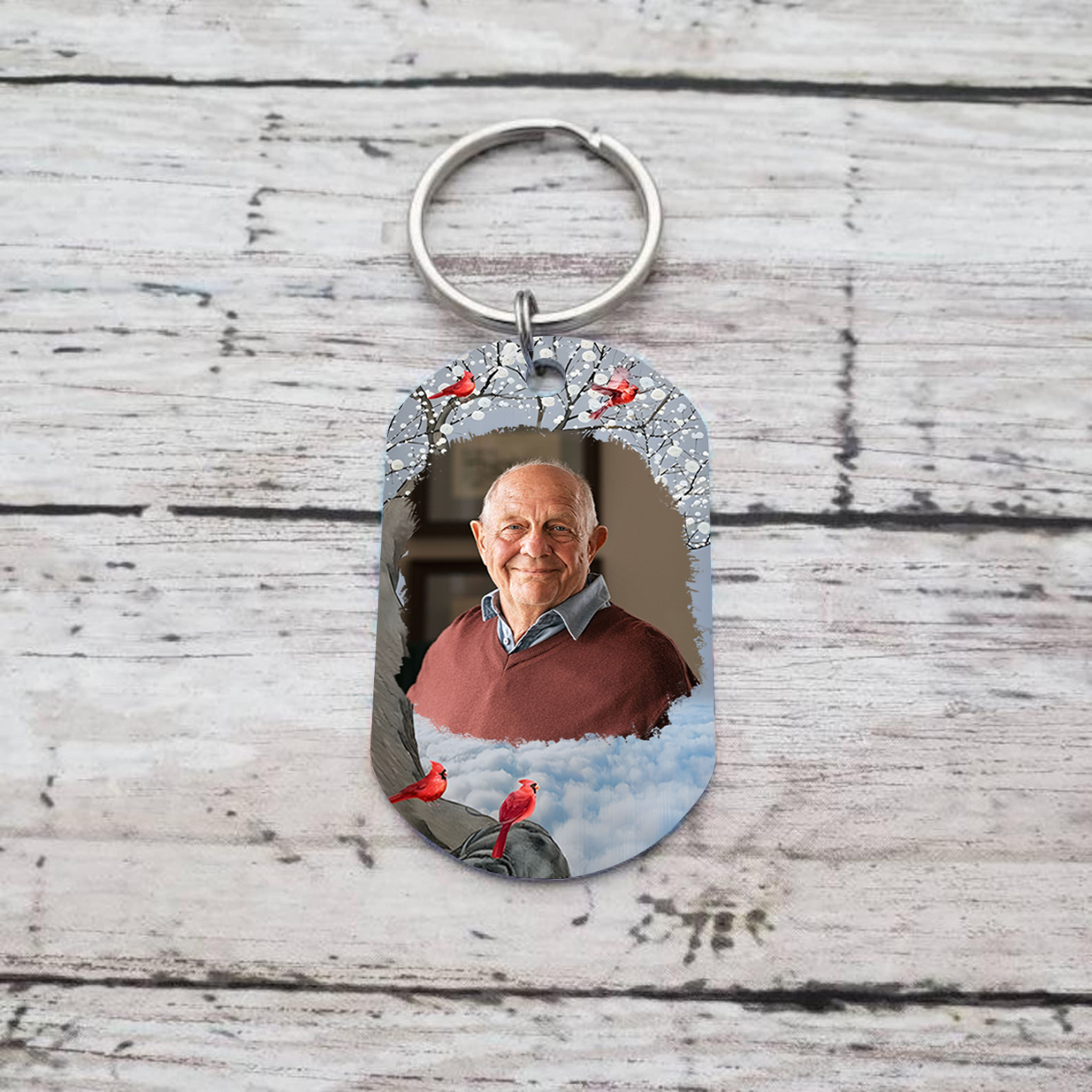 Personalisierbares Foto Trauer Schlüsselanhänger-Ich werde dich in meinem Herzen targen, bis wir uns widersehen-Andenken Schlüsselanhänger