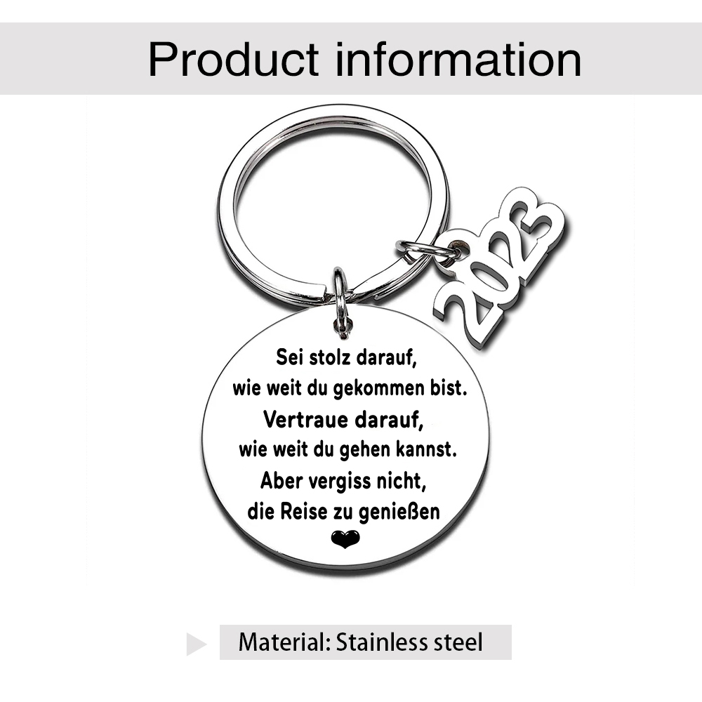 2024 ABI Schlüsselanhänge-Sei stolz darauf, wie weit du gekommen bist-Geschenke zum Abitur