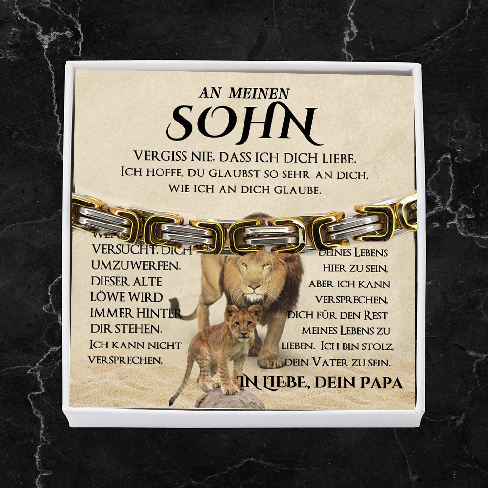 Herren Armband- An Meinen Sohn von Papa-Geschenk mit Nachrichtenkarte