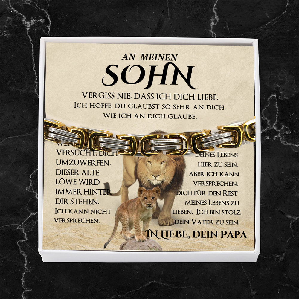 Herren Armband- An Meinen Sohn von Papa-Geschenk mit Nachrichtenkarte
