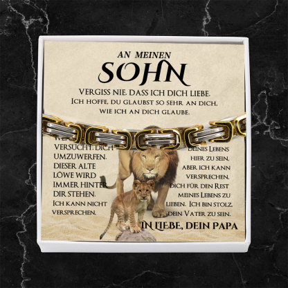 Herren Armband- An Meinen Sohn von Papa-Geschenk mit Nachrichtenkarte