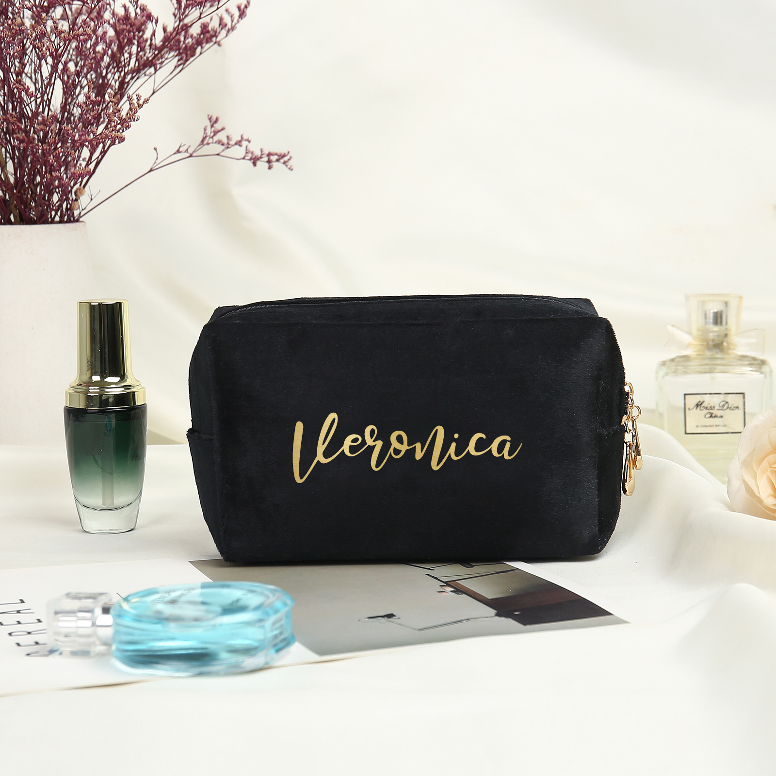 Personalisierter 1 Name Flanell Schminktasche