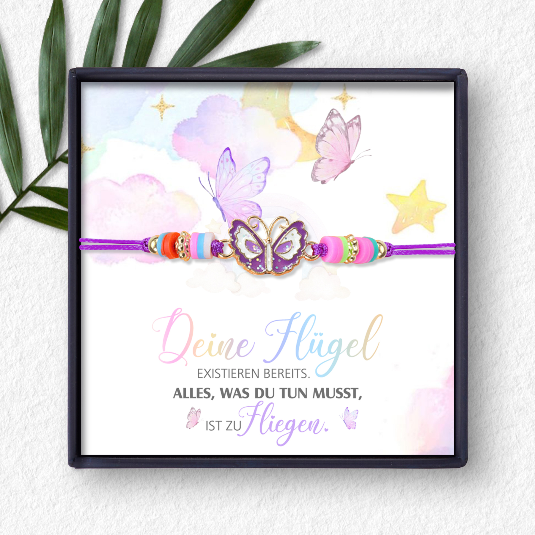 Schmetterling Armband-Deine Flügel existieren bereits. Alles, was du tun musst, ist zu fliegen-Schulanfang Geschenk mit Nachrichtenkarte