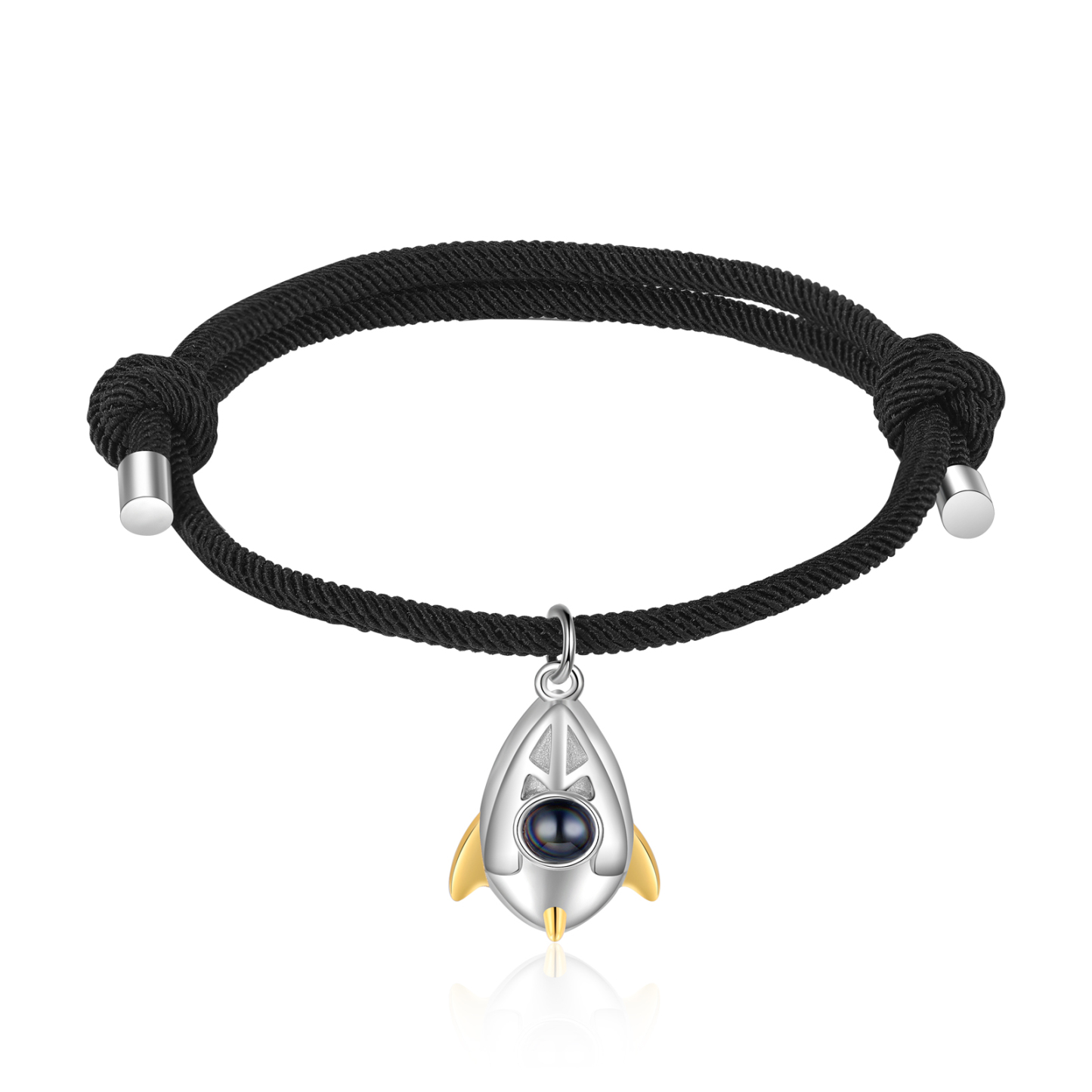 Personalisierte Foto Raumfahrer Rakete Projektion Armbänder Set für Paare