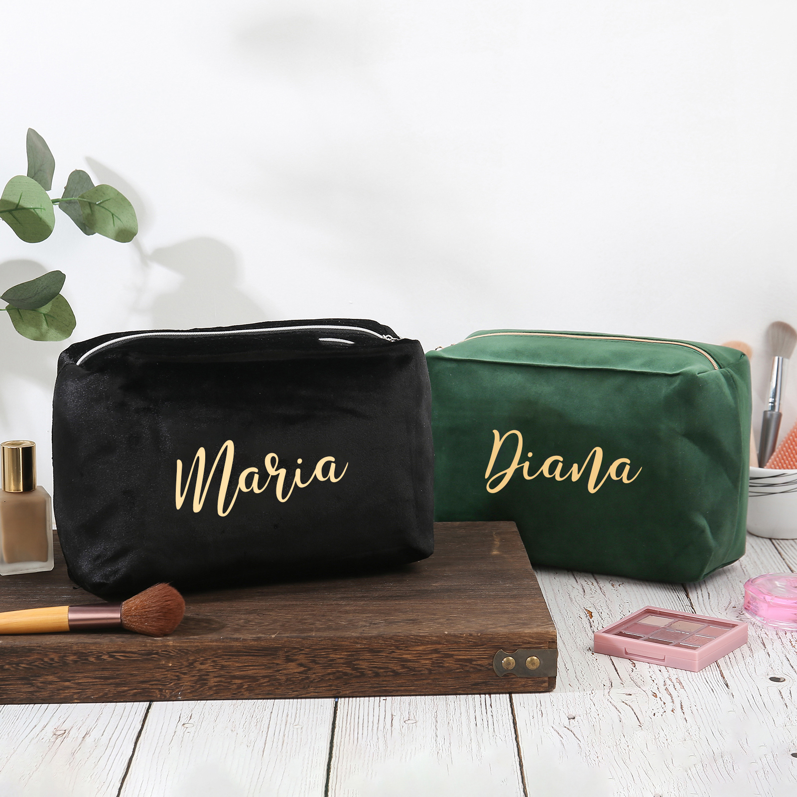 Personalisierter 1 Name Flanell Schminktasche