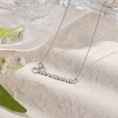 925 Sterling Silber Personalisierte 1 Namen Gravur Halskette-An Mein Patenkind-Geschenk mit Nachrichtenkarte