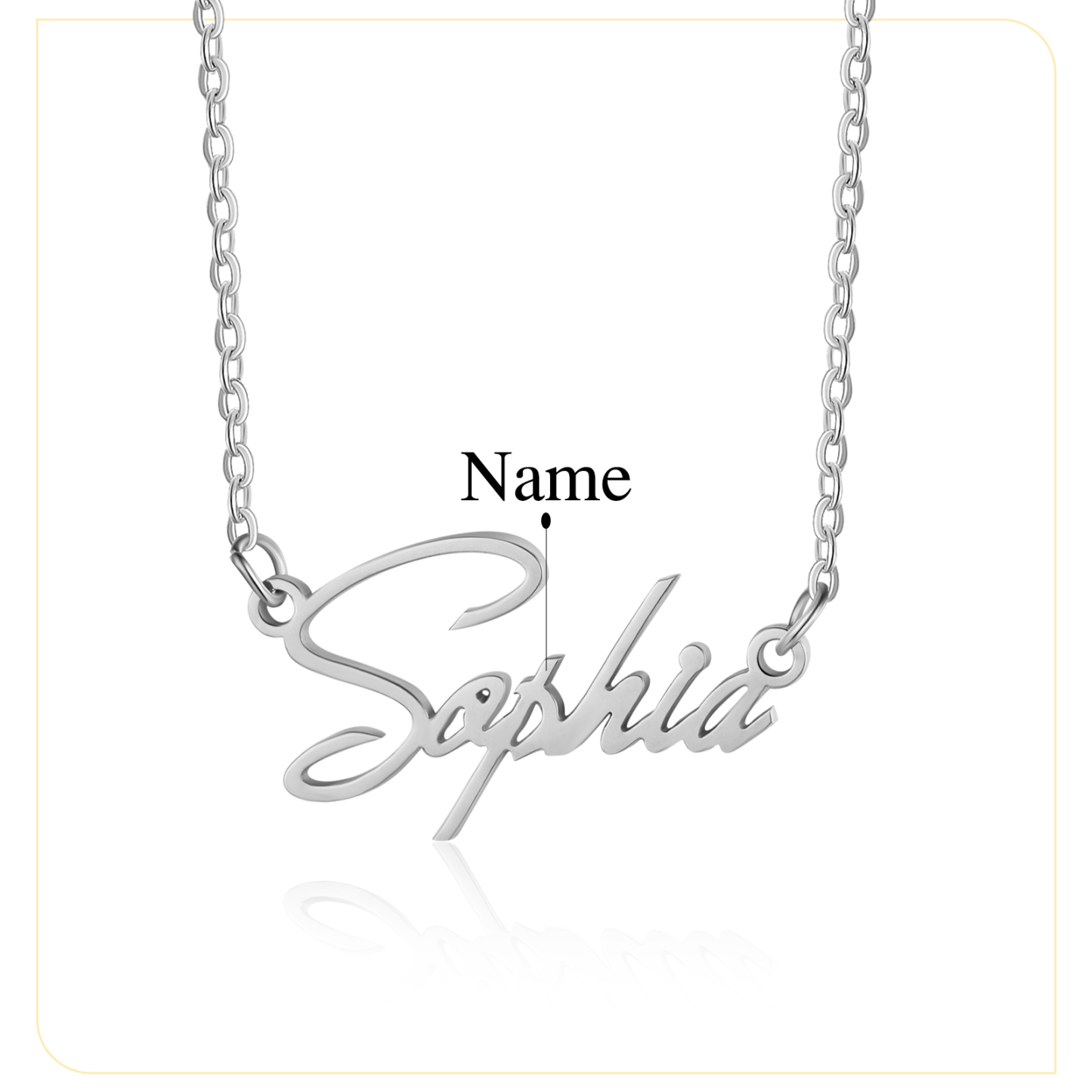 Personalisierbare Name Zarte Halskette & Geschenkkarte Geschenkbox Set Weihnachtsgeschenk