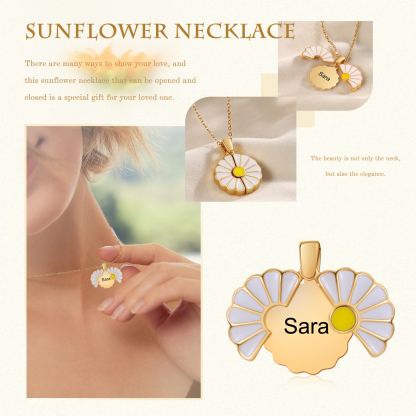 Personalisierte Name Gänseblümchen Halskette-An meine Tochter-Geschenk mit Nachrichtenkarte