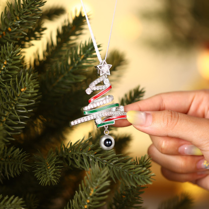 Personalisierter Tannenbaum Foto-Projektionsanhänger zu Weihnachten, Christbaumanhänger,  Weihnachtsanhänger, Ornament