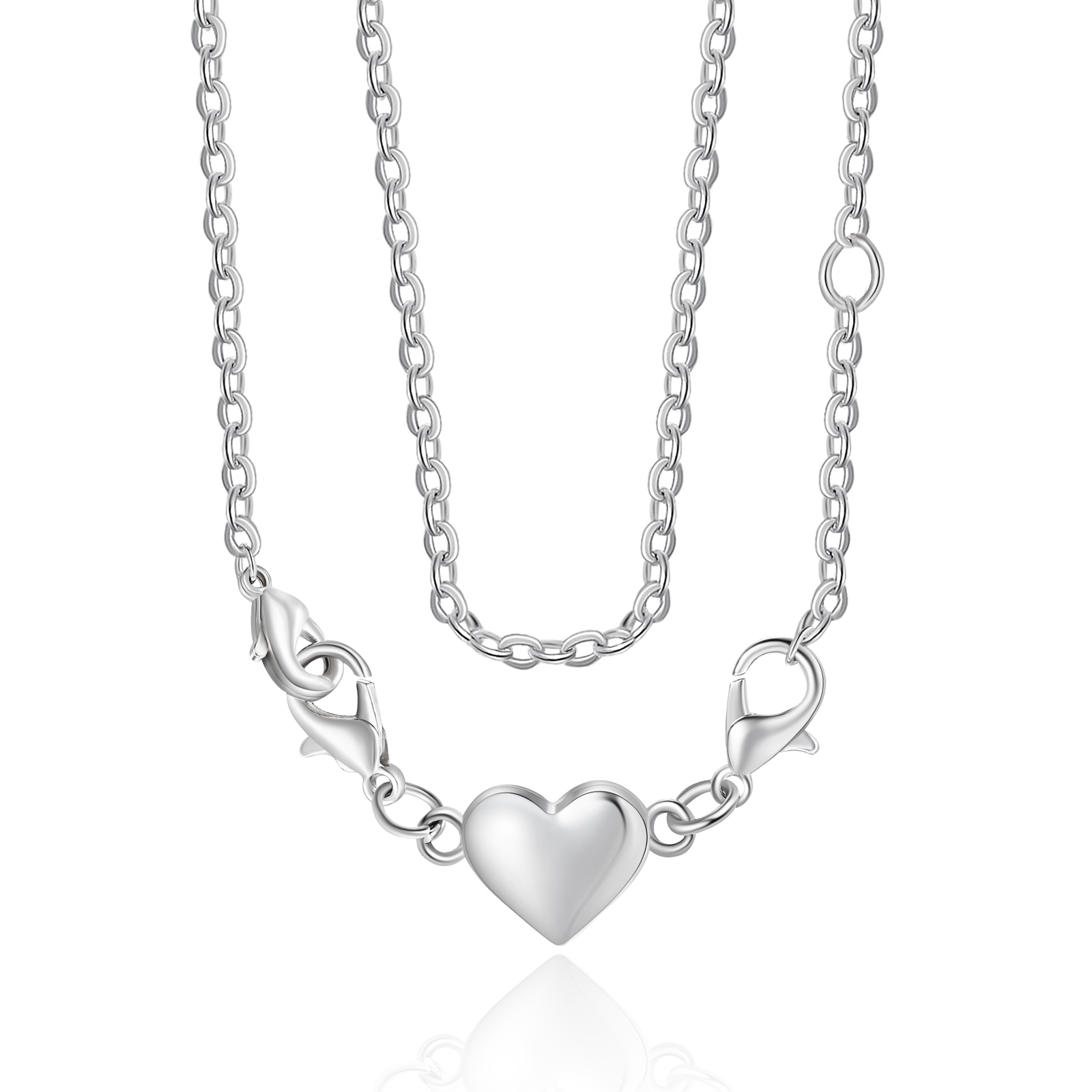 Personalisierte Herzkette mit Händen, Fotoprojektion, Geschenk für sie