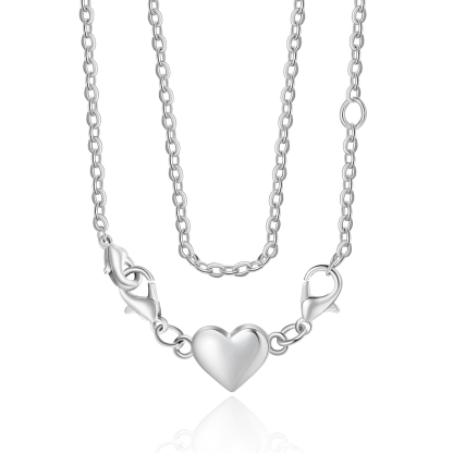 Personalisierte Herzkette mit Händen, Fotoprojektion, Geschenk für sie