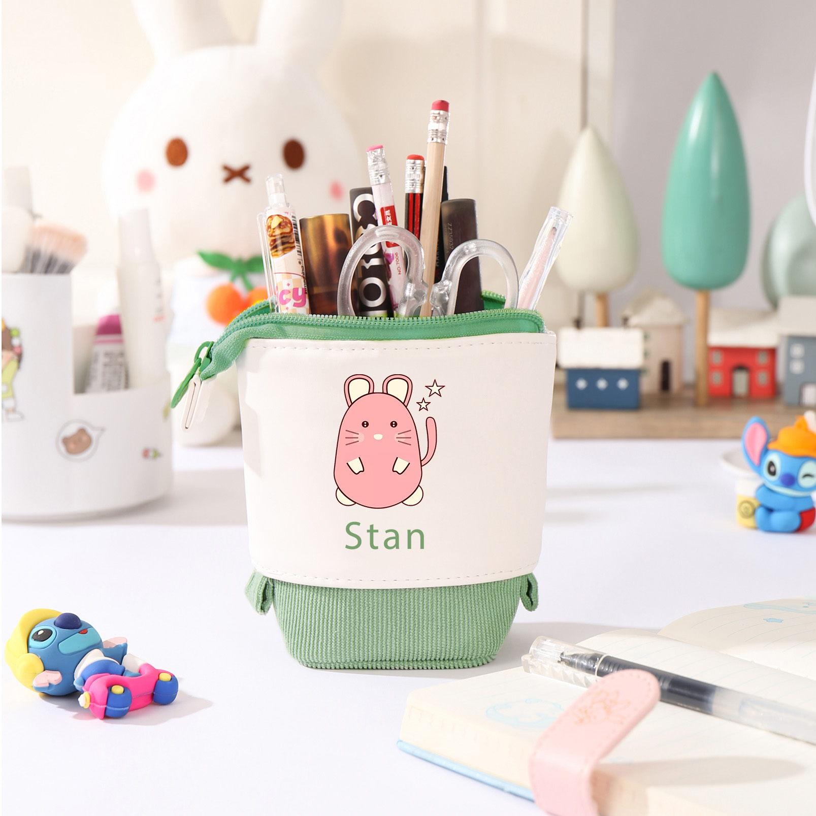 Süßes Mäppchen mit Tiermotiv, multifunktional, für Schule & Büro, Geschenkidee für Kinder | Jessemade