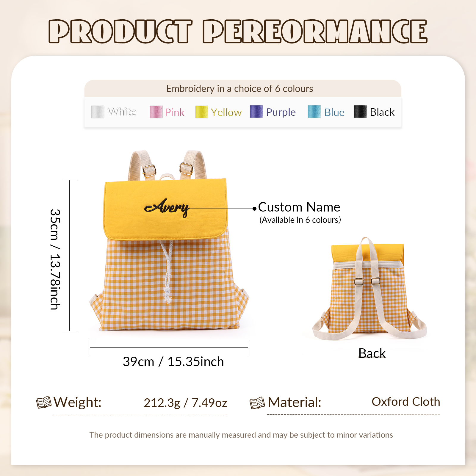 Personalisierter Rucksack mit individuellem Namensstickerei, buntes Geschenk für Kinder, Schulanfang