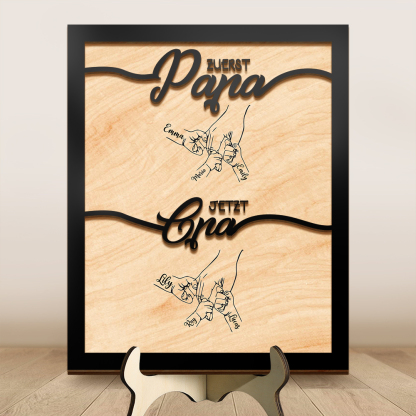 Personalisiertes "Erst Papa, jetzt Opa"-Holzschild – mit Wunschnamen