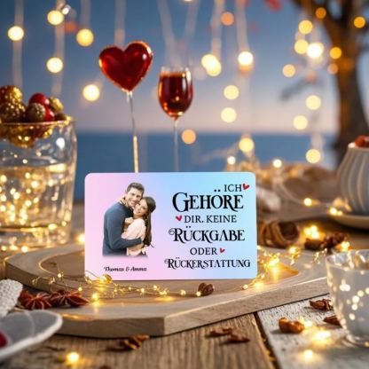 [Copy]Personalisiertes 1 Foto & 2 Namen Geldbörsenkarte-Ich liebe dich-Perfektes Geschenk für Paar