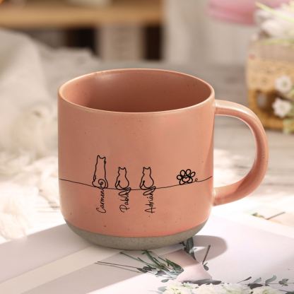 Personalisierte Keramiktasse mit Namen – Katzen- oder Hundemotiv für Haustierliebhaber