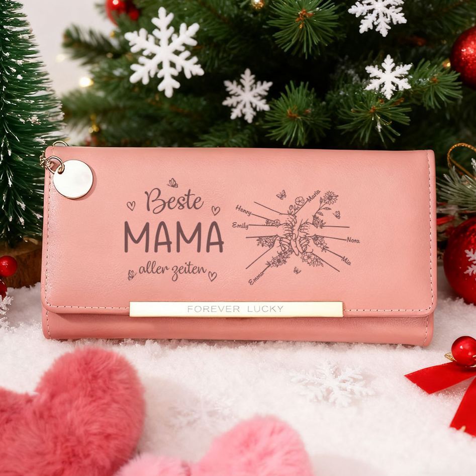 Personalisierte Geldbörse "Beste Oma aller Zeiten" – mit Namensgravur