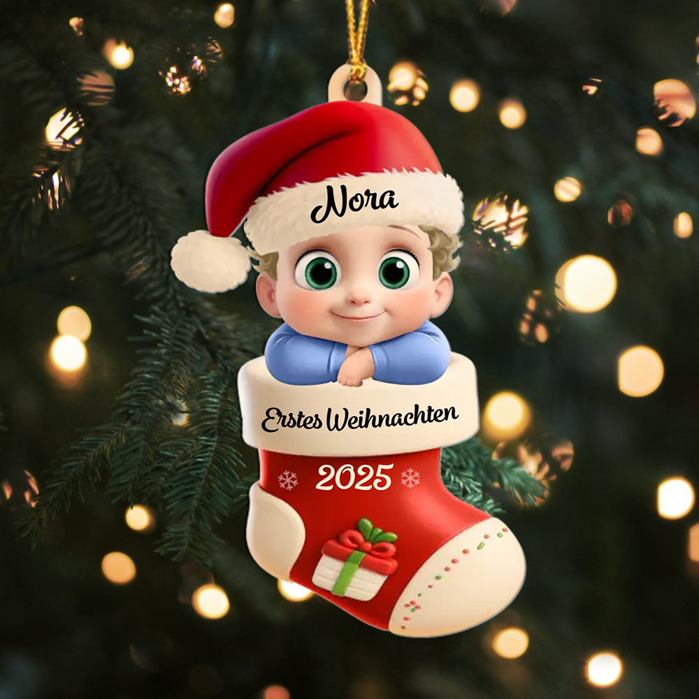 Personalised Baby’s First Christmas Stocking Ornament