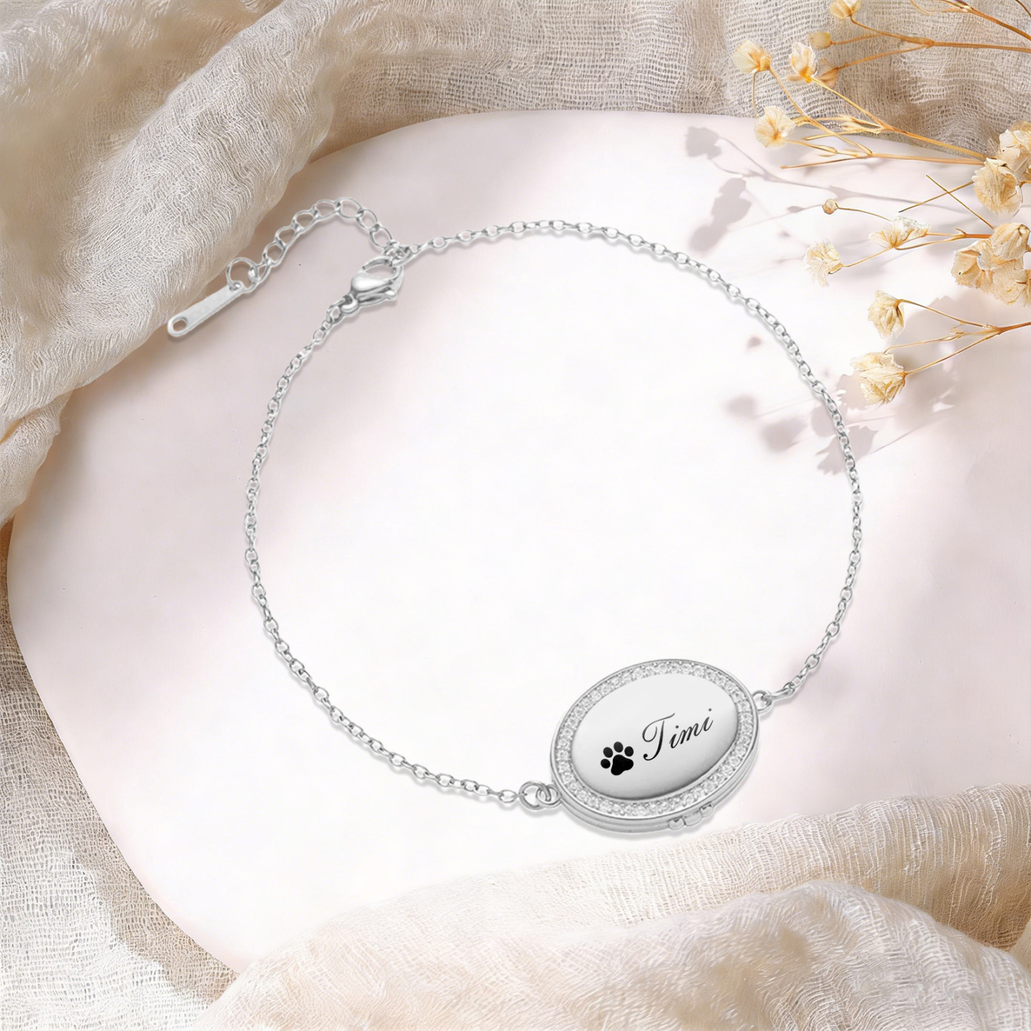 Personalisierbares Foto-Medaillon-Armband für Damen