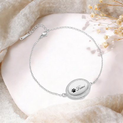 Personalisierbares Foto-Medaillon-Armband für Damen