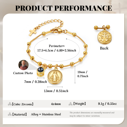 Jungfrau Maria personalisiertes Foto-Projektionsarmband