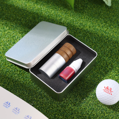 Personalisierter Golfball-Stempel aus Walnussholz Individueller Logostempel