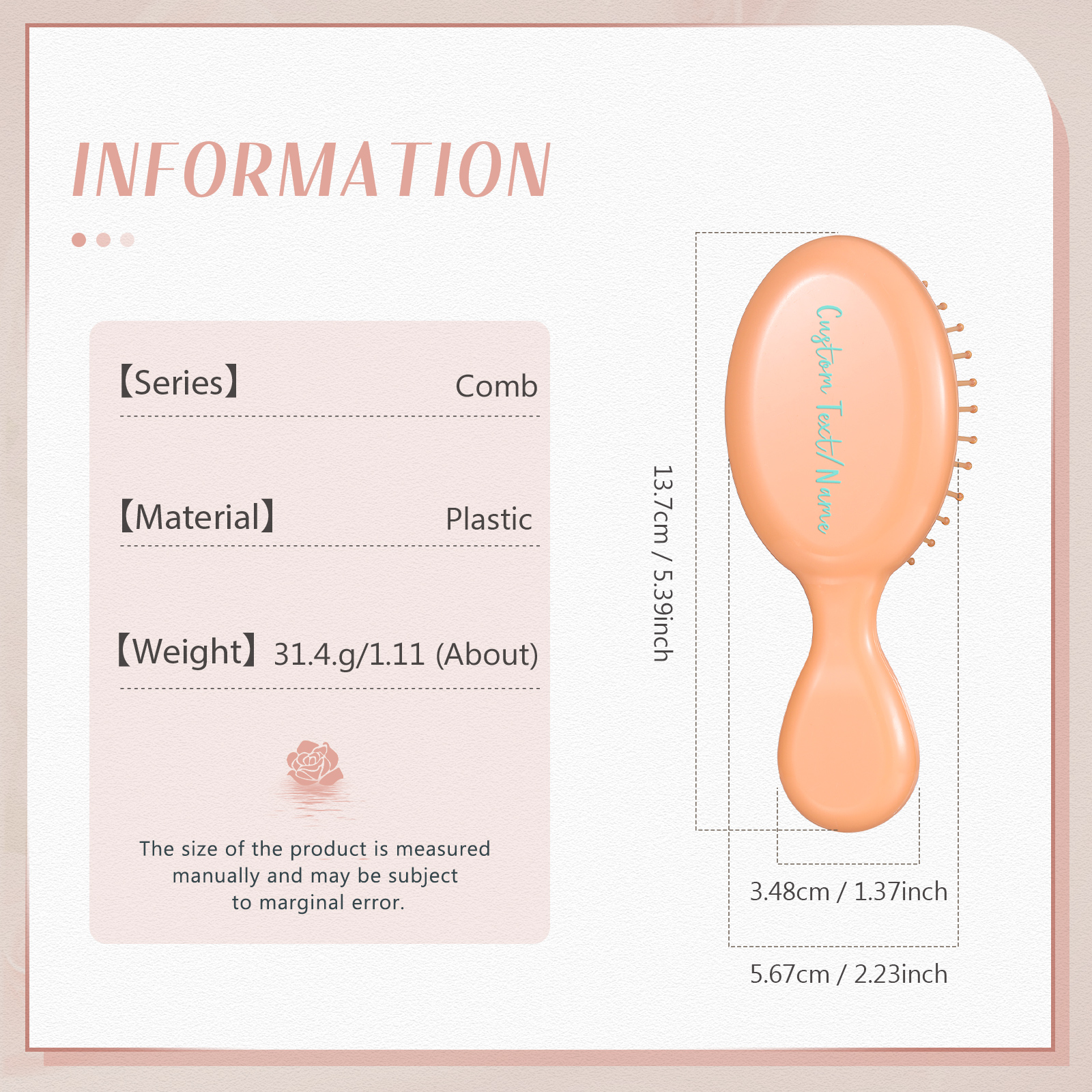 Personalisierbare Haarbürste Praktisches Geschenk für Freundin Mutter Familie