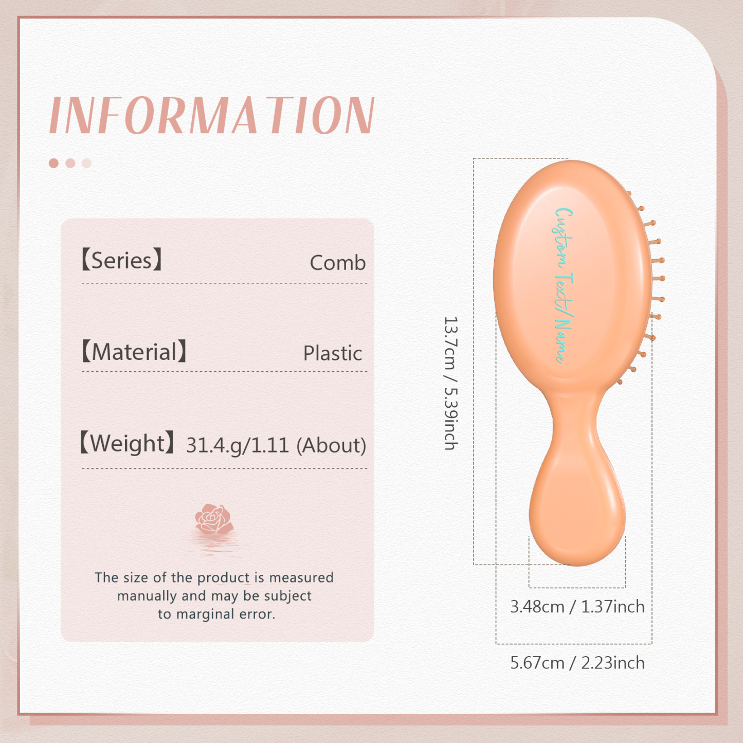 Personalisierbare Haarbürste Praktisches Geschenk für Freundin Mutter Familie