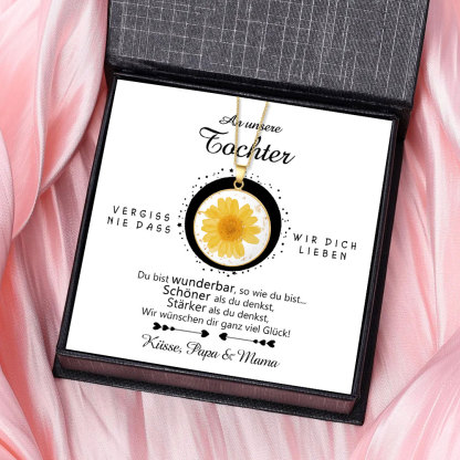 Echte getrocknete personalisierte Geburtsblumen-Boho-Halskette Personalisierbares Geburtstags-, Jubiläums- und Abschlussgeschenk für Mama, Ehefrau, Freundin, beste Freundin | Jessemade