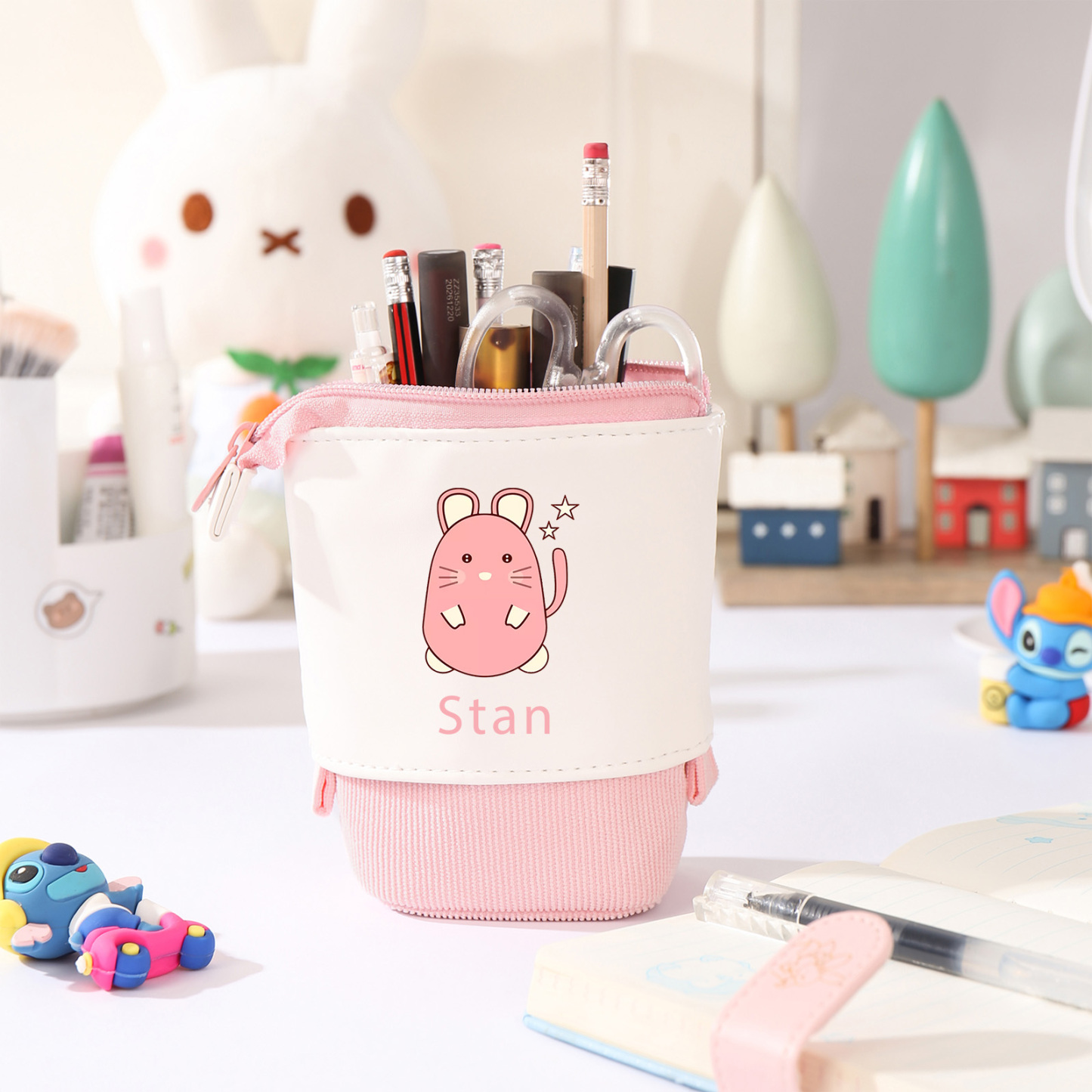 Personalisierbares Federmäppchen mit süßem Tiermotiv & Name Perfekt als Geschenk für Kinder und Freunde 
