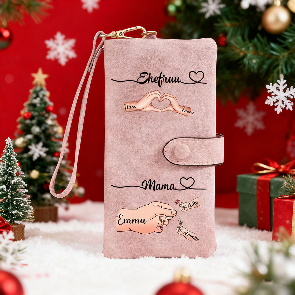 Personalisierte Damen-Geldbörse mit Kinder-Namen