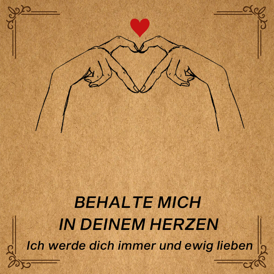 Personalisierte Herz Medaillon Kette mit Foto als Geschenkset mit Karte