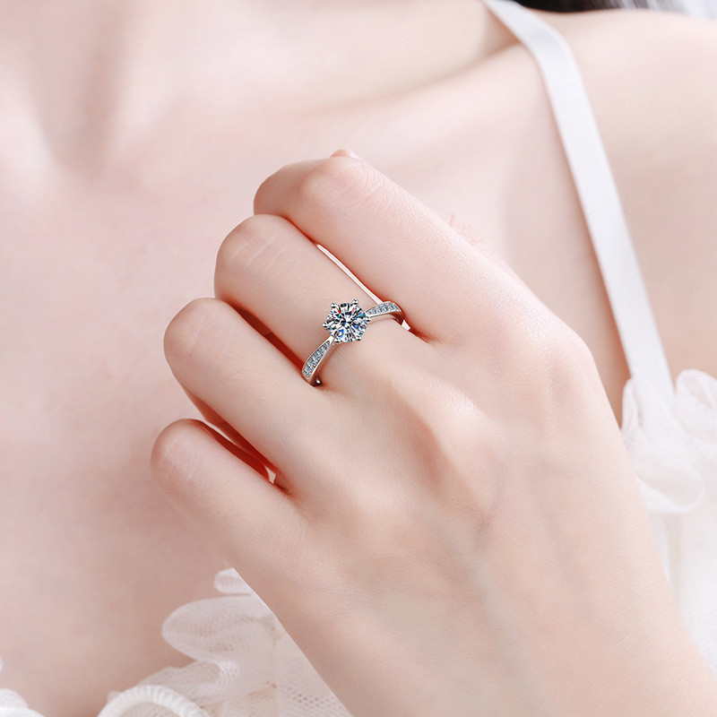 925 Sterling Silber Blume Ring mit Zirkonia