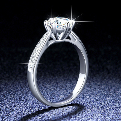 925 Sterling Silber Blume Ring mit Zirkonia