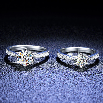 925 Sterling Silber Blume Ring mit Zirkonia