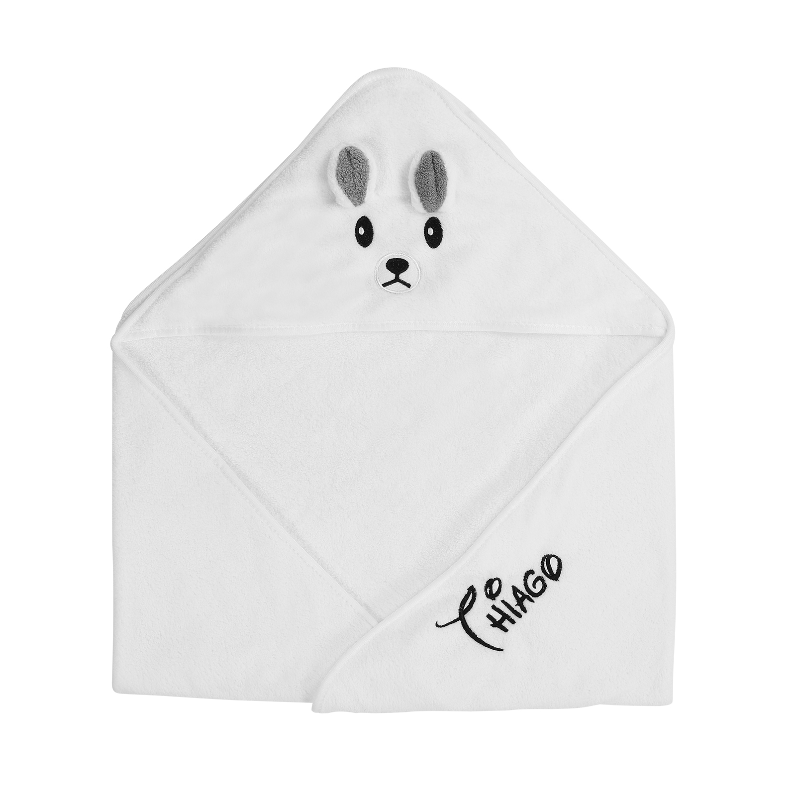 Personalisierbares Kapuzenhandtuch mit Namen Babygeschenk zur Geburt praktisch für Kinder