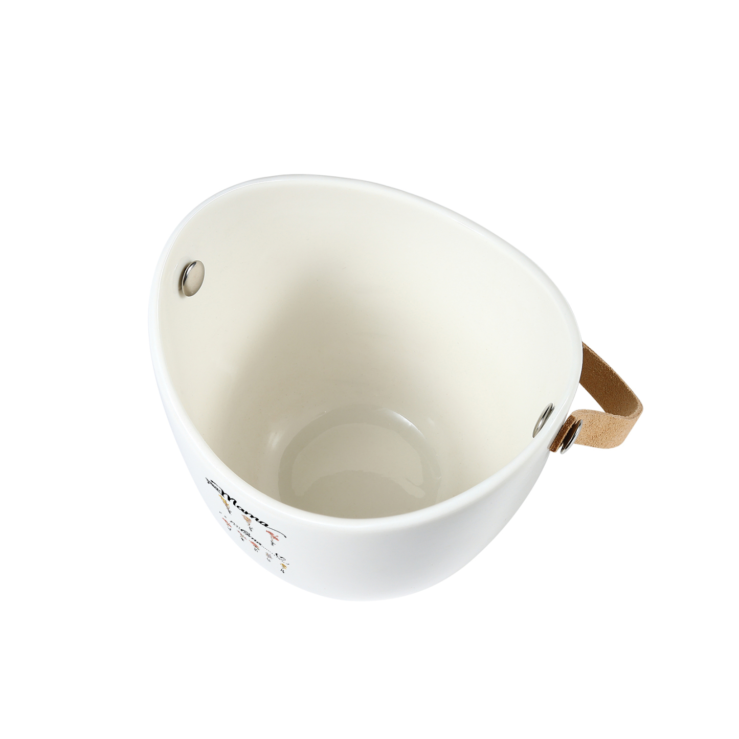 Personalised Hanging Planter Leather Strap For Mum Nan