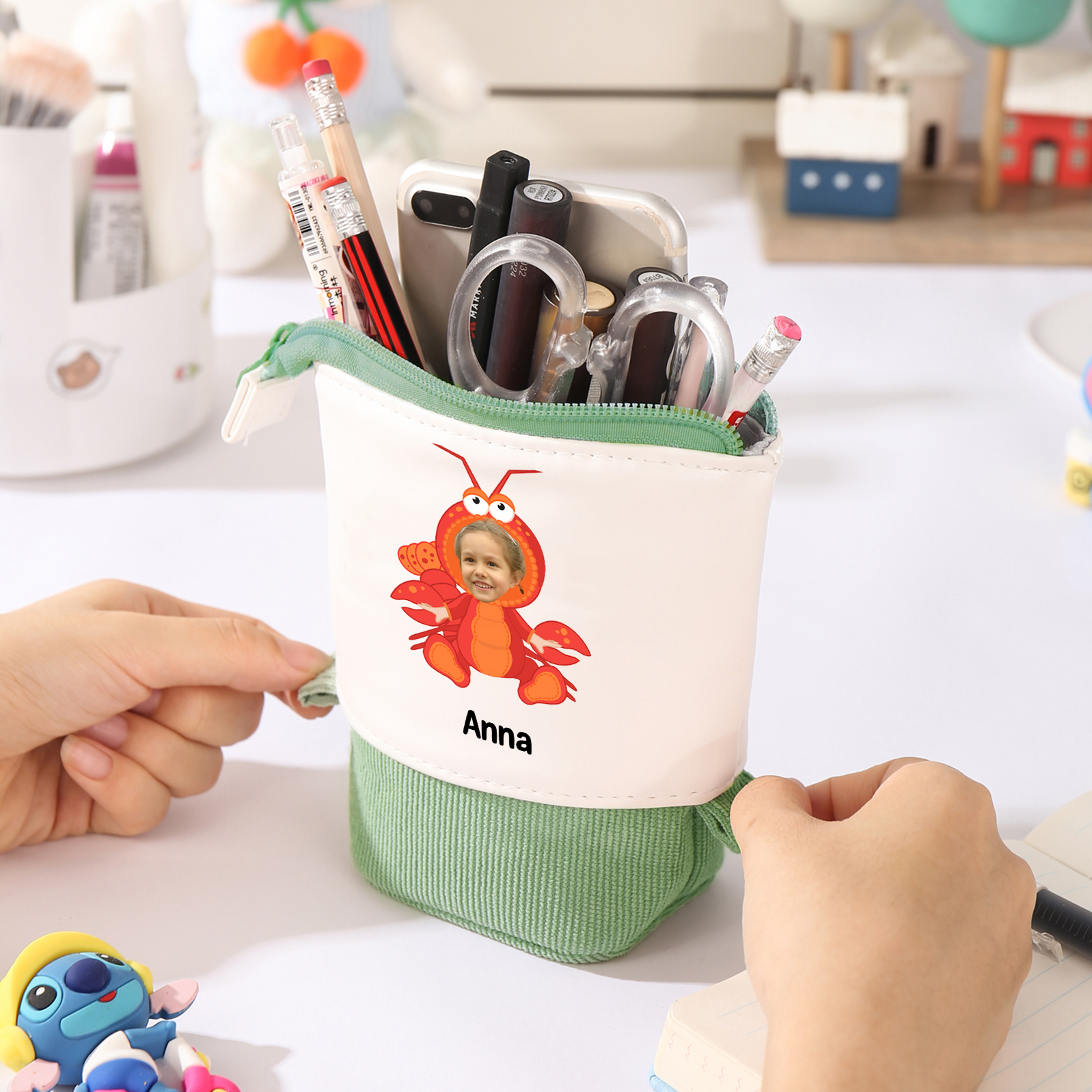 Personalisierbares Federmäppchen mit Foto und Name Praktisches Geschenk für Schulkinder