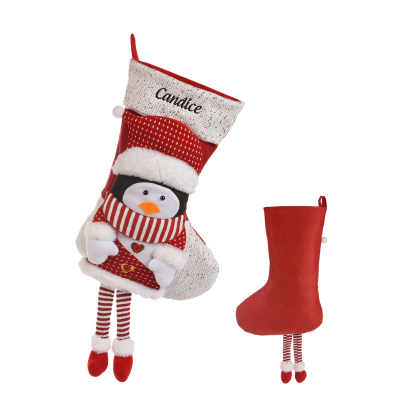 Personalisierte große niedliche Plüsch-Weihnachtsstrumpf