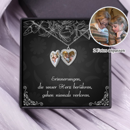 Kettenmachen Personalisierte 2 Fotos & Name & Datum Herz Halskette 16.99