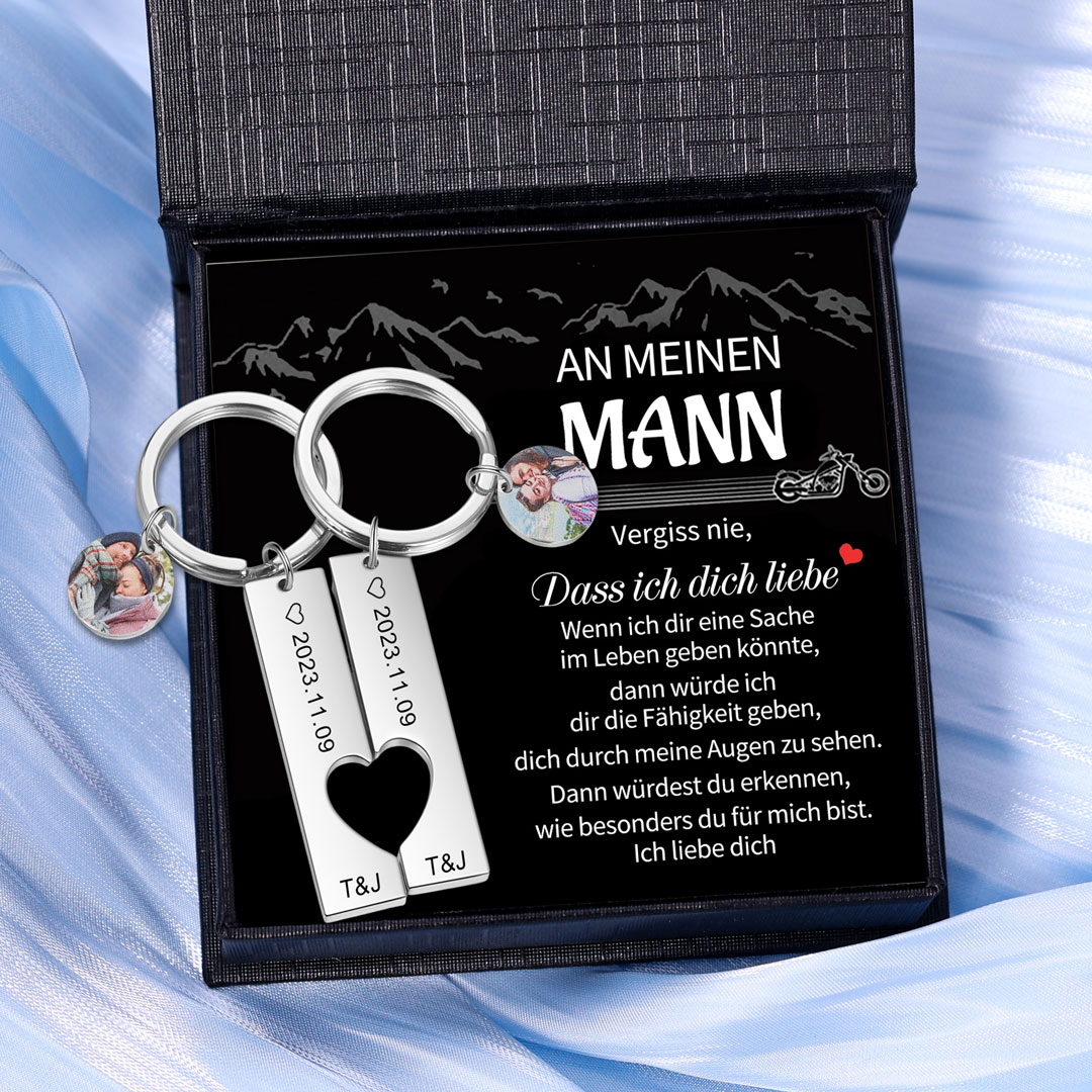 Personalisierbarer Schlüsselanhänger mit Namen und Fotos