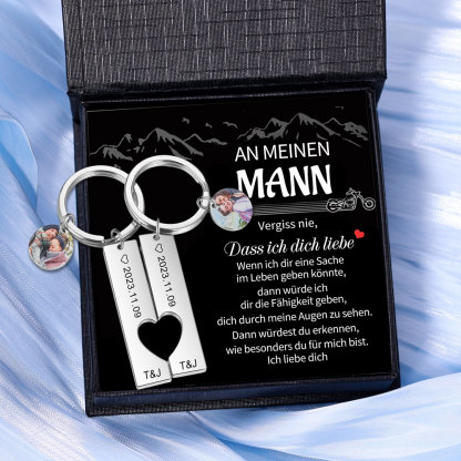 Personalisierbarer Schlüsselanhänger mit Namen und Fotos