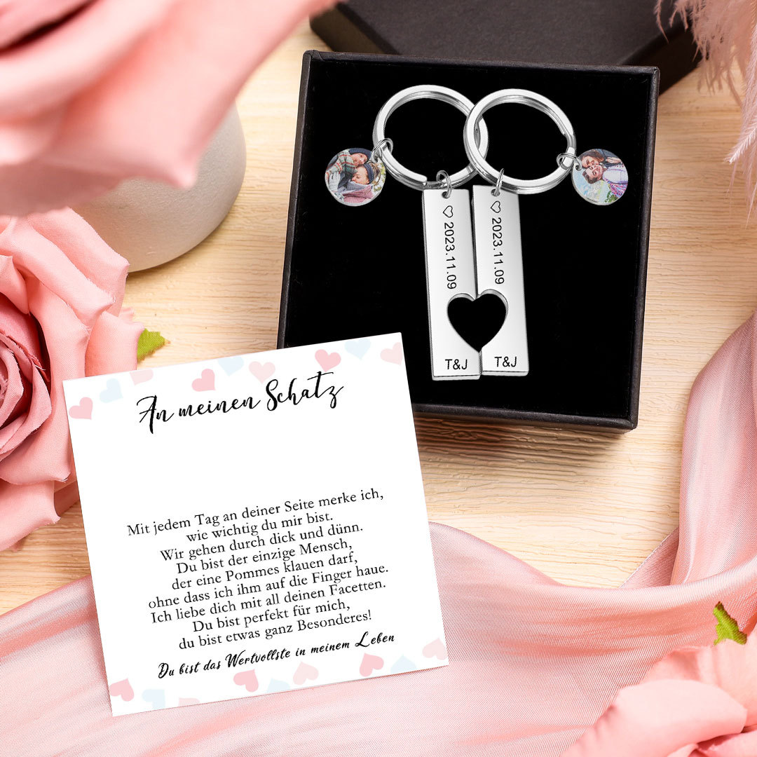 Personalisierbarer Schlüsselanhänger mit Namen und Fotos