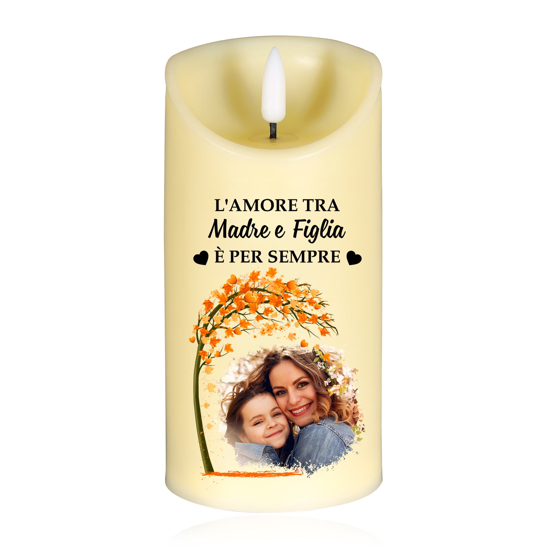 Candela LED Personalizzata con Foto – Regalo Commemorativo per Mamma | Jessemade