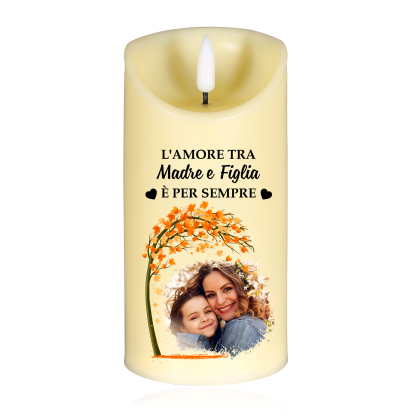 Candela LED Personalizzata con Foto – Regalo Commemorativo per Mamma | Jessemade