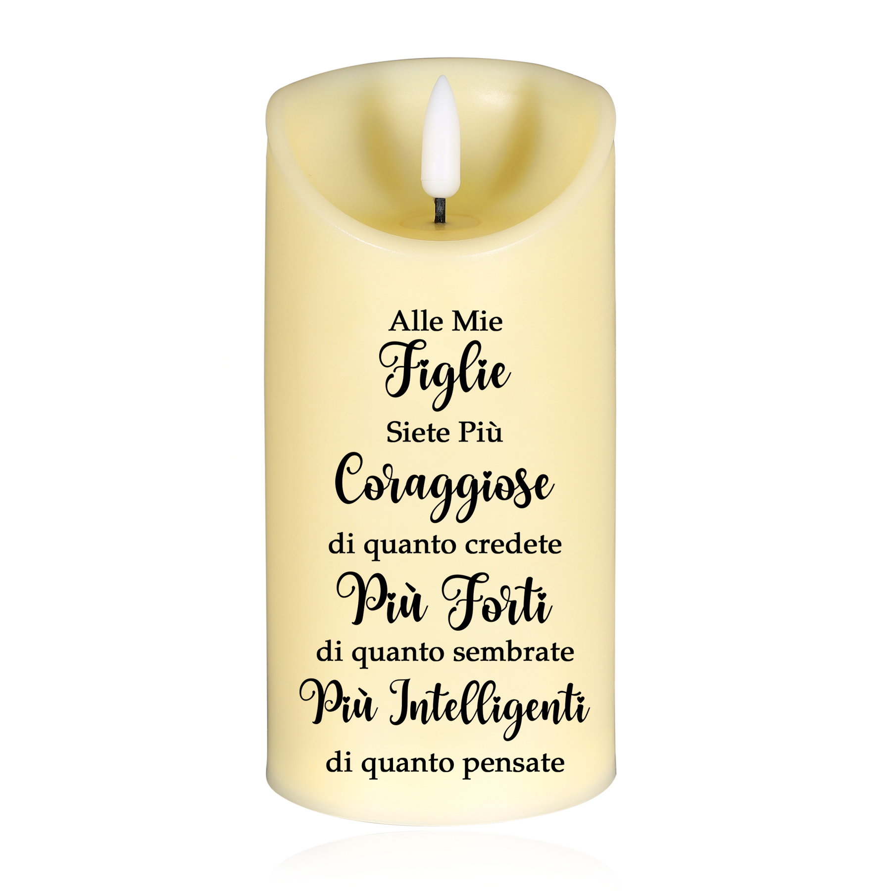 Candela LED Personalizzata – Con 2-4 Figure e Nomi – Regalo Speciale per la Festa della Mamma